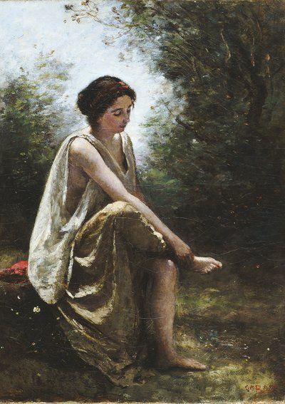 Gewonde Eurydice door Jean-Baptiste-Camille Corot
