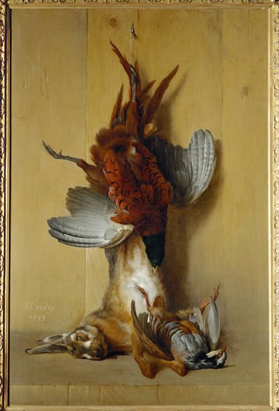 Fazant, haas en patrijs - fazant, haas en patrijs ... door Jean-Baptiste (school of) Oudry