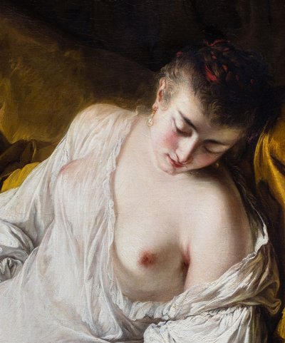 Une femme qui dort ou la Fidelite surveillante (detail), v door Jean-Baptiste Deshays
