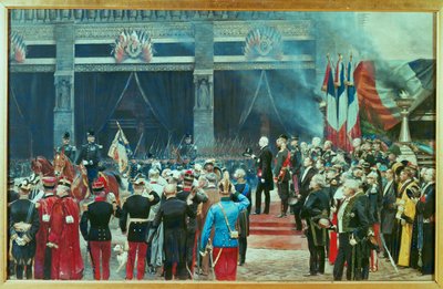 Funerailles de Louis Pasteur, 5 okt. ... (schilderij op doek) door Jean-Baptiste Edouard Detaille