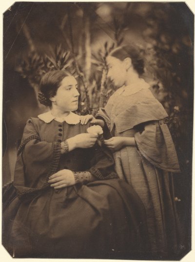 Portret van vrouw en kind,1855 (foto) door Jean-Baptiste Frenet