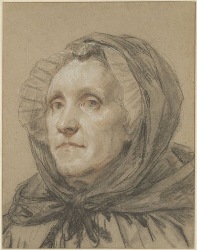 Portret van de moeder van de kunstenaar door Jean-Baptiste Greuze
