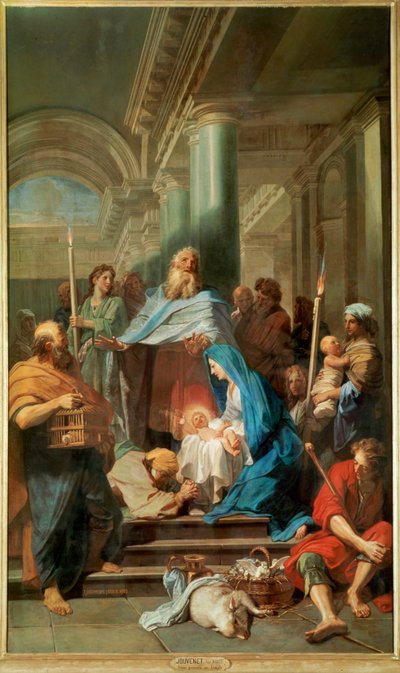 De presentatie van Jezus (schilderij op doek) door Jean-Baptiste Jouvenet