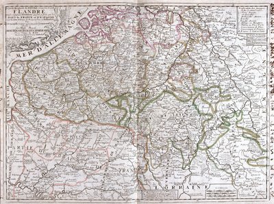 Frankrijk (Regio: Nord-Pas-de-Calais, Picardië, Champagne-Ardenne, Lotharingen, Île-de-France), België, Nederland (Provincie: Zeeland, Noord-Brabant, Limburg), Duitsland (Deelstaat: Noordrijn-Westfalen, Rijnland-Palts, Saarland), Luxemburg door Jean-Baptiste Nolin
