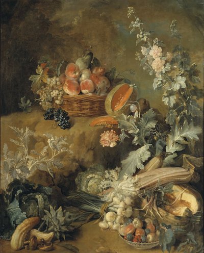 Stilleven met fruit en groenten („Aarde”) door Jean-Baptiste Oudry
