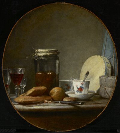 Pot Abrikozen door Jean Baptiste Simeon Chardin
