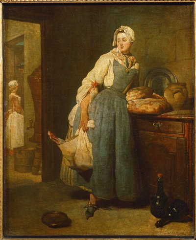 La Pourvoyeuse - de Traiteuse ... door Jean-Baptiste Simeon Chardin
