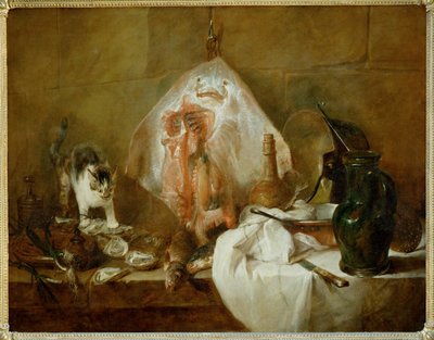 De schaats - La raie ... door Jean-Baptiste Simeon Chardin