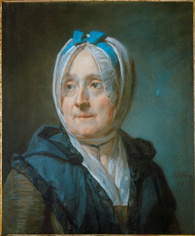 Madame Chardin, portret ... door Jean-Baptiste Simeon Chardin