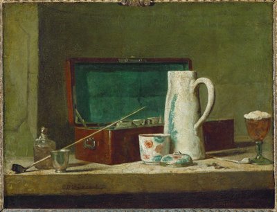 Pijpen en drinkvazen ... door Jean Baptiste Simeon Chardin
