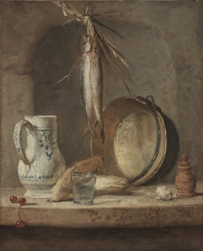 Stilleven met haringen, ca. 1735 door Jean Baptiste Simeon Chardin