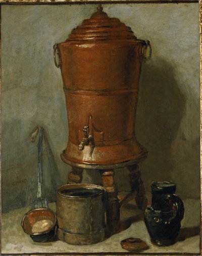 De koperen drinkfontein ... door Jean-Baptiste Simeon Chardin