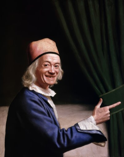 Liotard lachend door Jean-Etienne Liotard