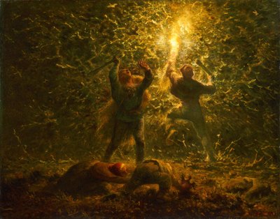 Vogelnestzoekers door Jean-Francois Millet