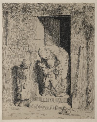 De Moederlijke Voorzorg door Jean-Francois Millet