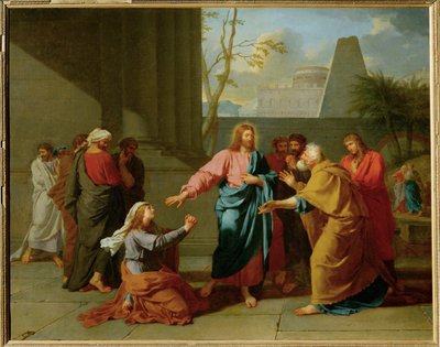 Christus en de Kanaänitische vrouw door Jean-Germain Drouais