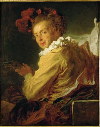 Muziek - Portret van Monsieur de la Breteche ... door Jean-Honore Fragonard