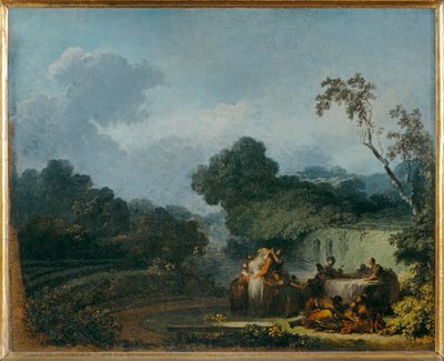 Le colin-maillard - De buff van de blinde. Voor ... door Jean-Honore Fragonard
