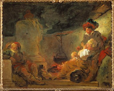 De droom van de bedelaar ... door Jean-Honore Fragonard