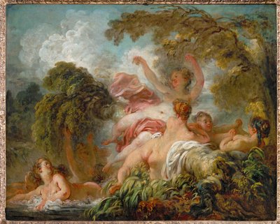 Les baigneuses. De baders ... door Jean-Honore Fragonard