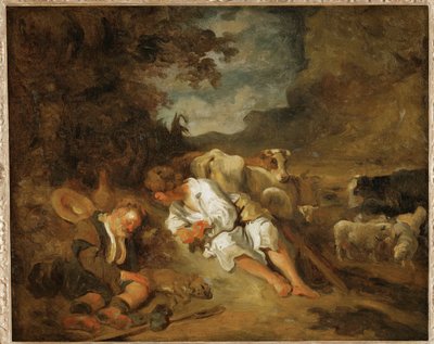 Mercurius en Argos ... door Jean-Honore Fragonard