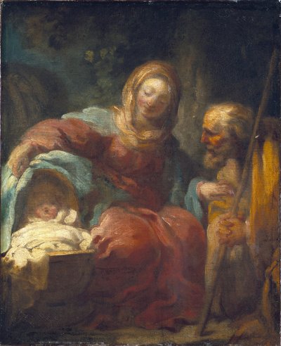 De rust tijdens de vlucht naar Egypte door Jean-Honore Fragonard