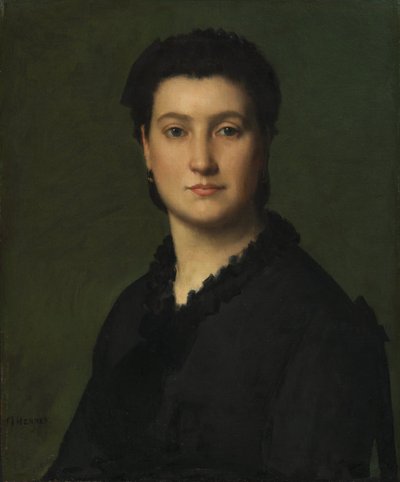 Portret van een vrouw, ca. 1875-80 door Jean Jacques Henner