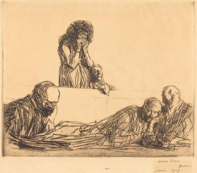 Ongehuwde moeder, eerste plaat door Jean-Louis Forain