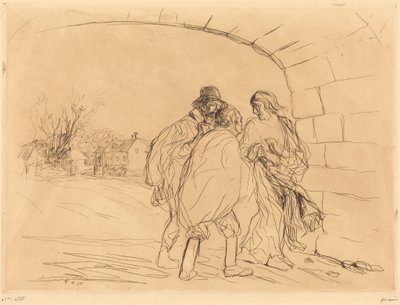 De ontmoeting onder de boog (eerste plaat) door Jean-Louis Forain