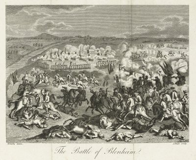 De Slag bij Blenheim in 1704, uitgegeven door J. Pass door Jean (after) Godefroy