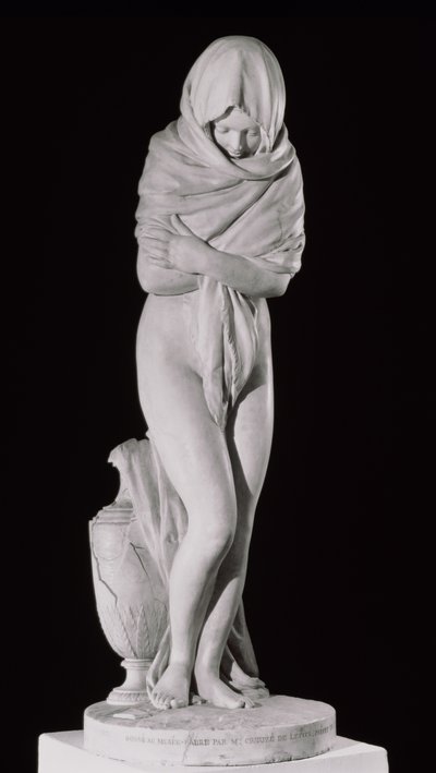 Winter, of De Koude Vrouw (marmer) door Jean Antoine Houdon