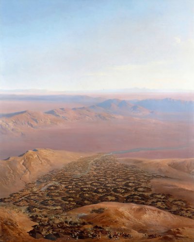 Panoramisch uitzicht op de verovering van de Smala van Abd El-Kader, 16 mei 1843 door Jean Antoine Simeon Fort