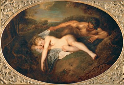Nimf en sater ... door Jean Antoine Watteau