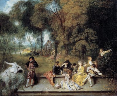 De geneugten van de liefde door Jean Antoine Watteau