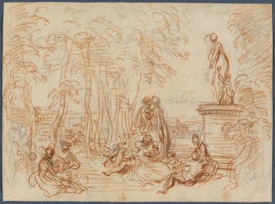 Studie voor Het feest van de liefde door Jean Antoine Watteau