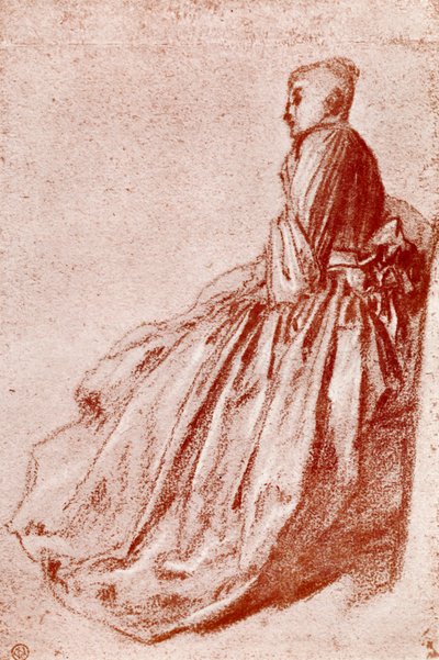 Studie van een jonge vrouw, 1913 door Jean Antoine Watteau
