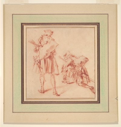 Twee rekruten door Jean Antoine Watteau