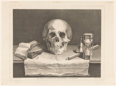 Stilleven met vanitas symbolen door Jean Aubert
