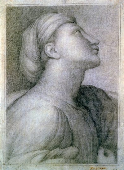 Profiel gezicht door Jean Auguste Dominique Ingres