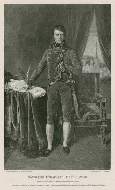 Napoleon Bonaparte, Eerste Consul door Jean Auguste Dominique Ingres
