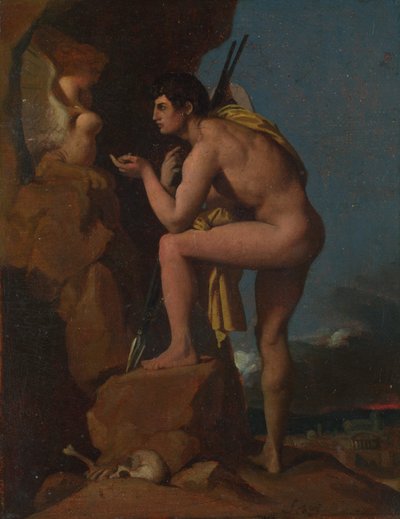 Oedipus en de Sfinx, ca. 1826 door Jean Auguste Dominique Ingres