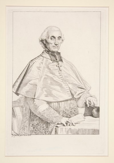 Portret van Gabriel Courtois de Pressigny door Jean Auguste Dominique Ingres