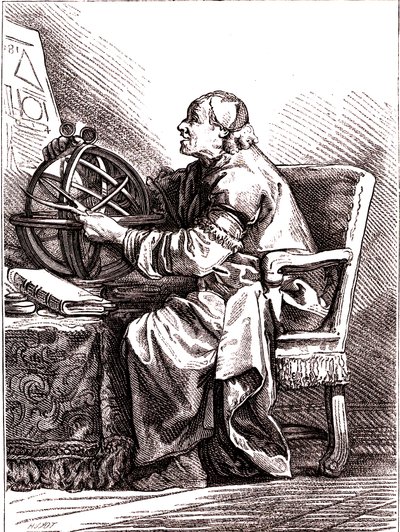 De astronoom. 1878 (gravure) door Jean Baptiste (after) Le Prince