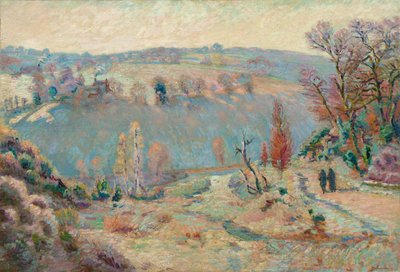 Vallei van de Sédelle bij Pont Charraud: Witte vorst door Jean Baptiste Armand Guillaumin