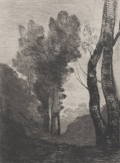Omgeving van Rome door Jean Baptiste Camille Corot