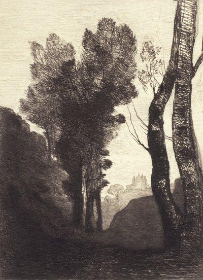 Omgeving van Rome, 1866 door Jean Baptiste Camille Corot