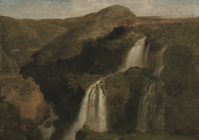 Watervallen van Tivoli door Jean Baptiste Camille Corot