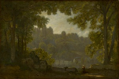Boslandschap door Jean Baptiste Camille Corot