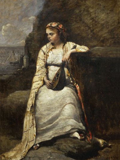 Haydée door Jean Baptiste Camille Corot