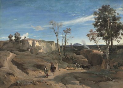 La Cervara, de Romeinse Campagna door Jean Baptiste Camille Corot
